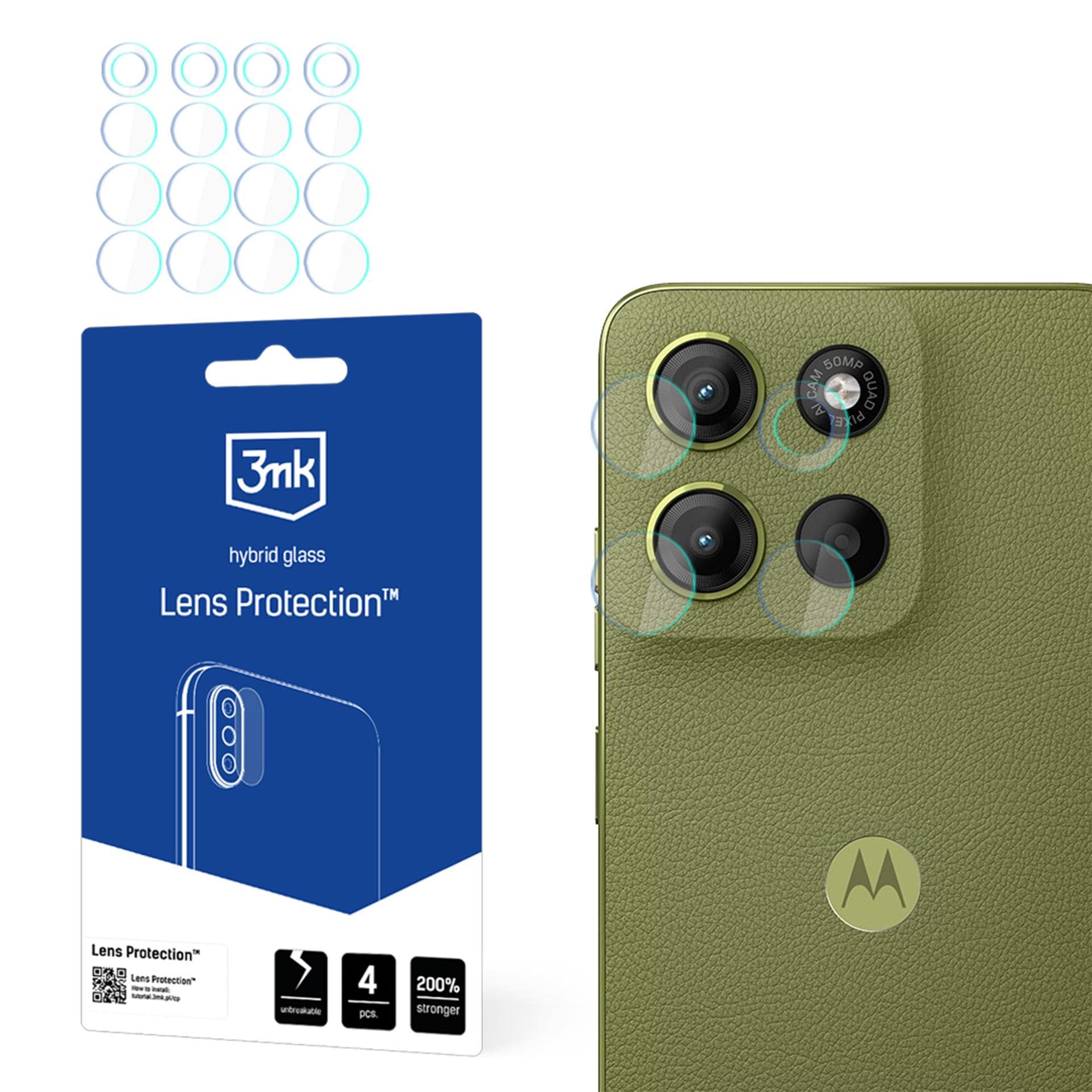 3mk Linsskydd – Hybridglas för kameralinsen till Motorola Moto G15 / G15 Power