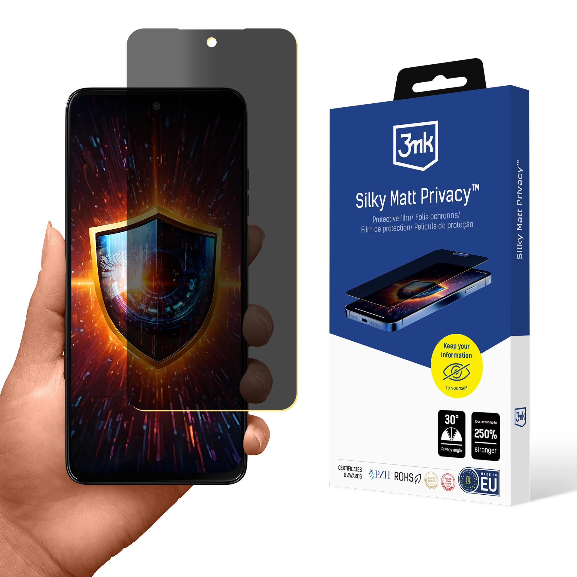 Sekretessfilm 3mk Silky Matt Privacy för Motorola Moto G15 / G15 Power