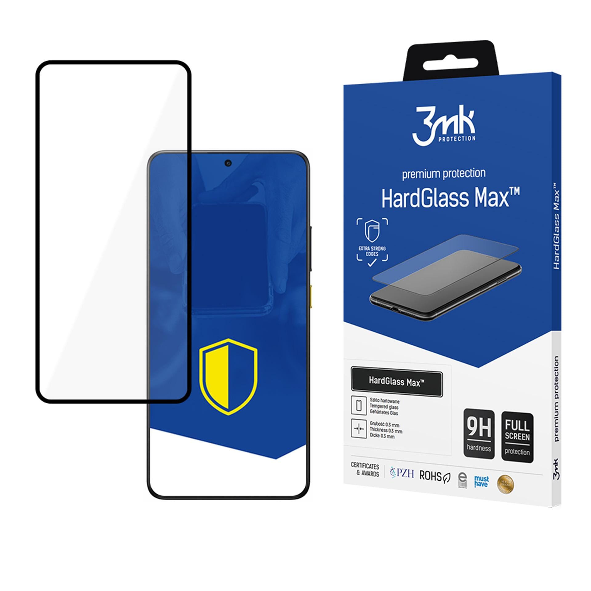 Härdat glas 3mk HardGlass Max Black till Xiaomi Poco X7 Pro