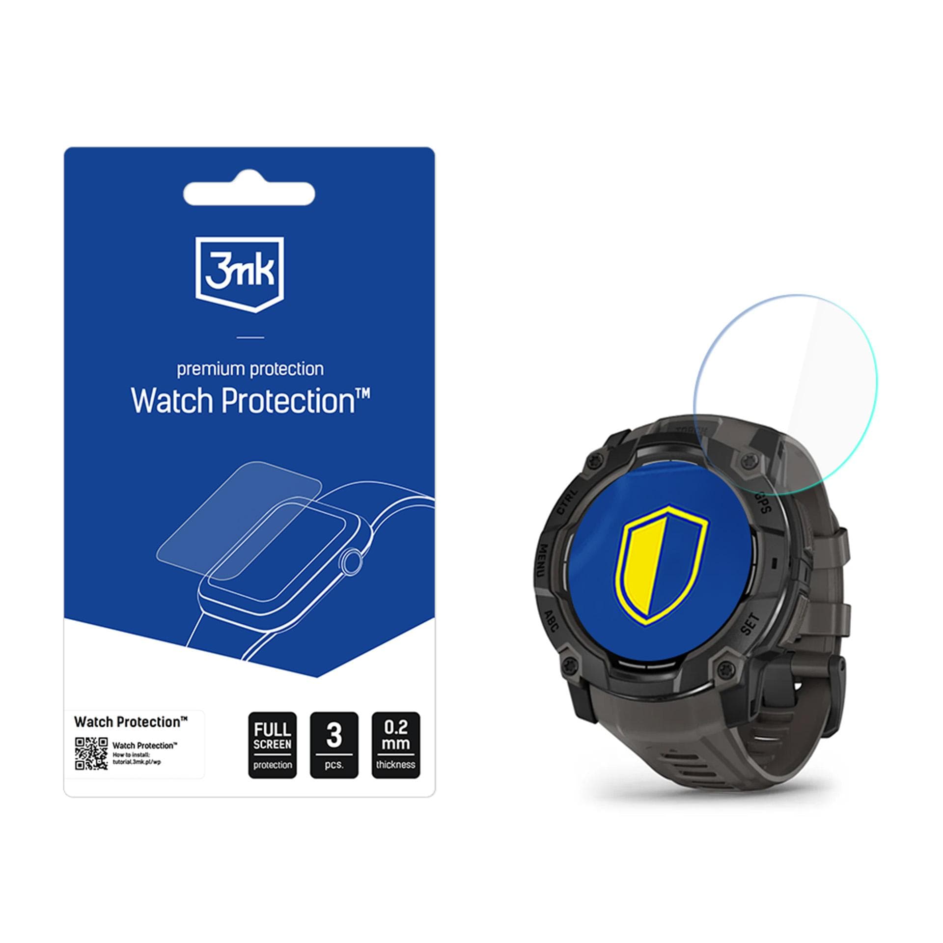 3mk Watch Protection FlexibleGlass skärmskydd till Garmin Instinct 3 50 mm (AMOLED/solcellsdriven)