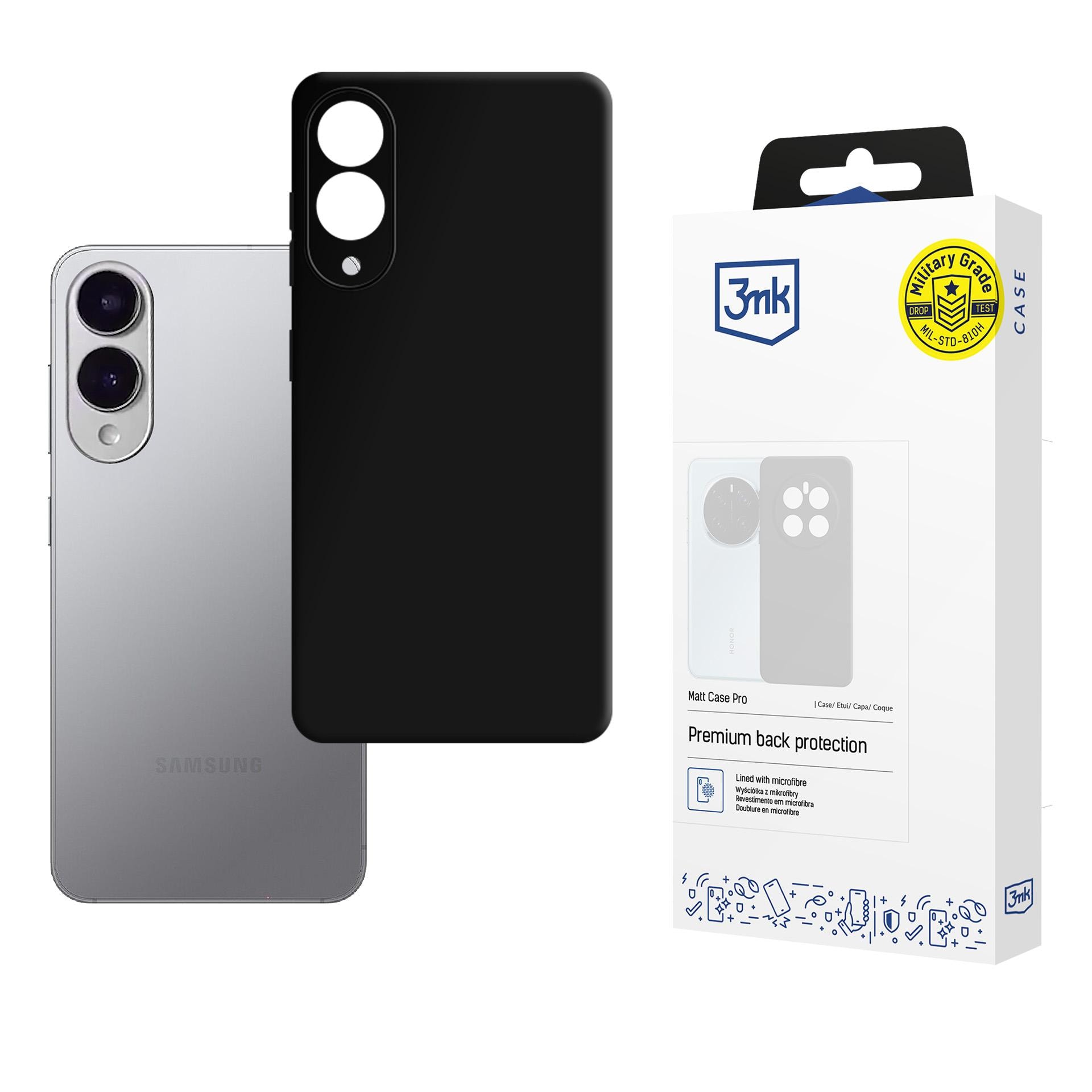 3mk Matt Case Pro till Samsung Galaxy S25 Edge – matt svart