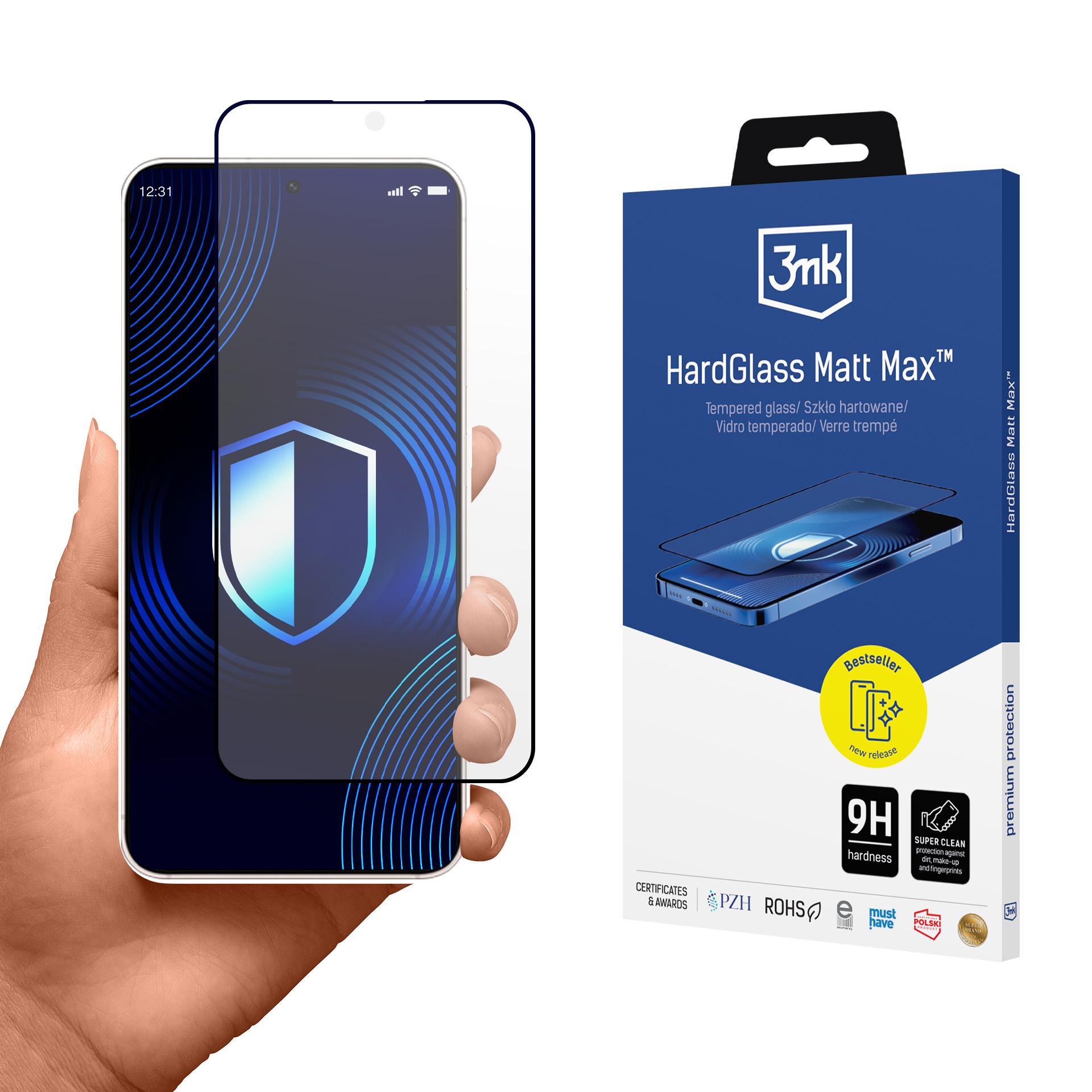 3mk HardGlass Matt Max härdat glas till Samsung Galaxy S25 Edge