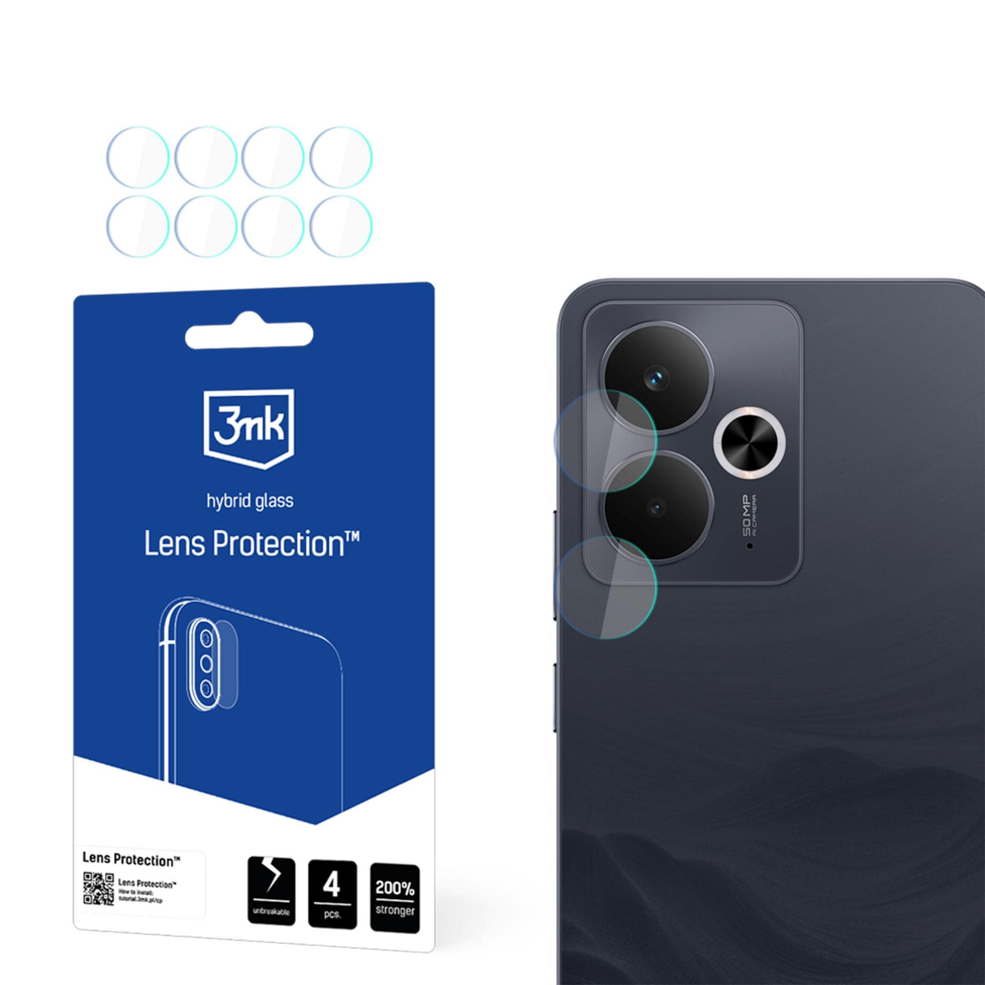 3mk Lens Protection™ hybridglas för kameralinsen till Realme 14 5G / 14T 5G