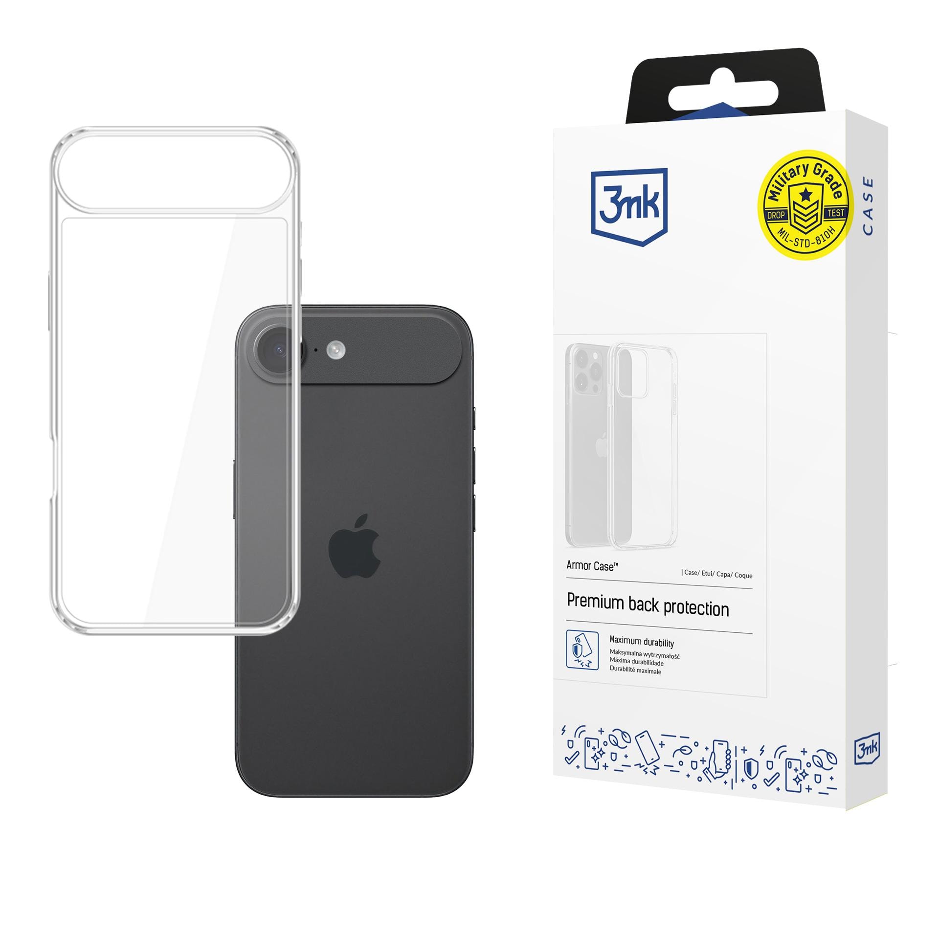 3mk Armor-skal för Apple iPhone 17 Air – genomskinligt