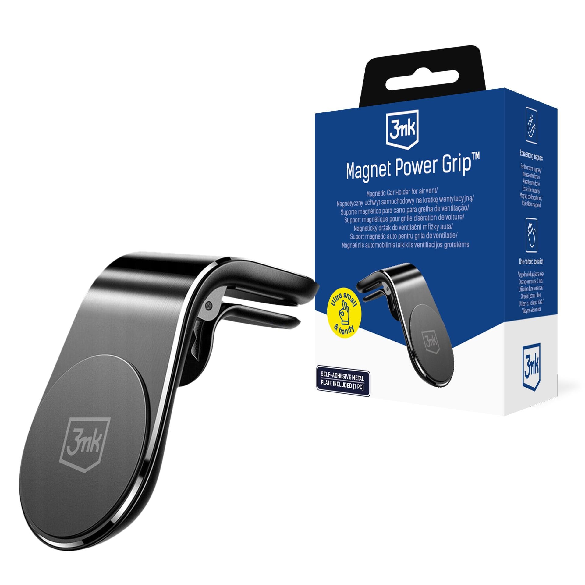 3mk Magnet Power Grip-bilhållare för kylgallret – svart
