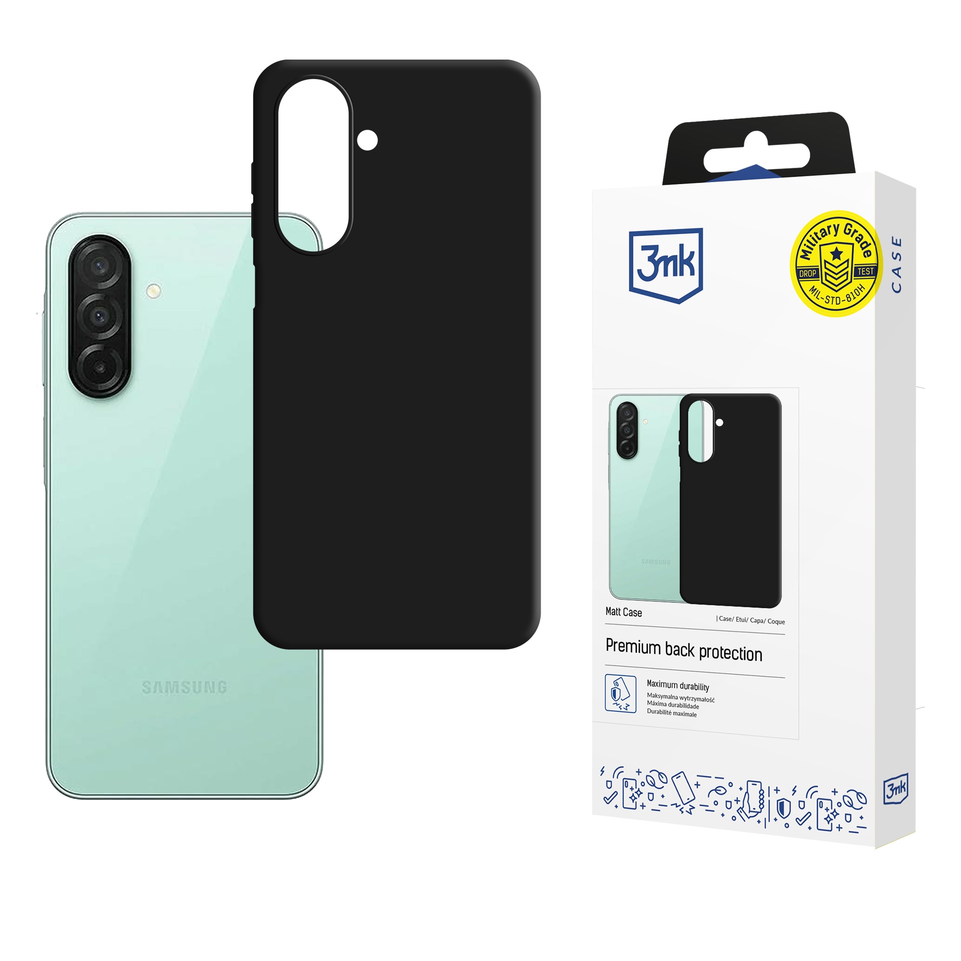 3mk matt skal till Samsung Galaxy A27 5G – matt svart