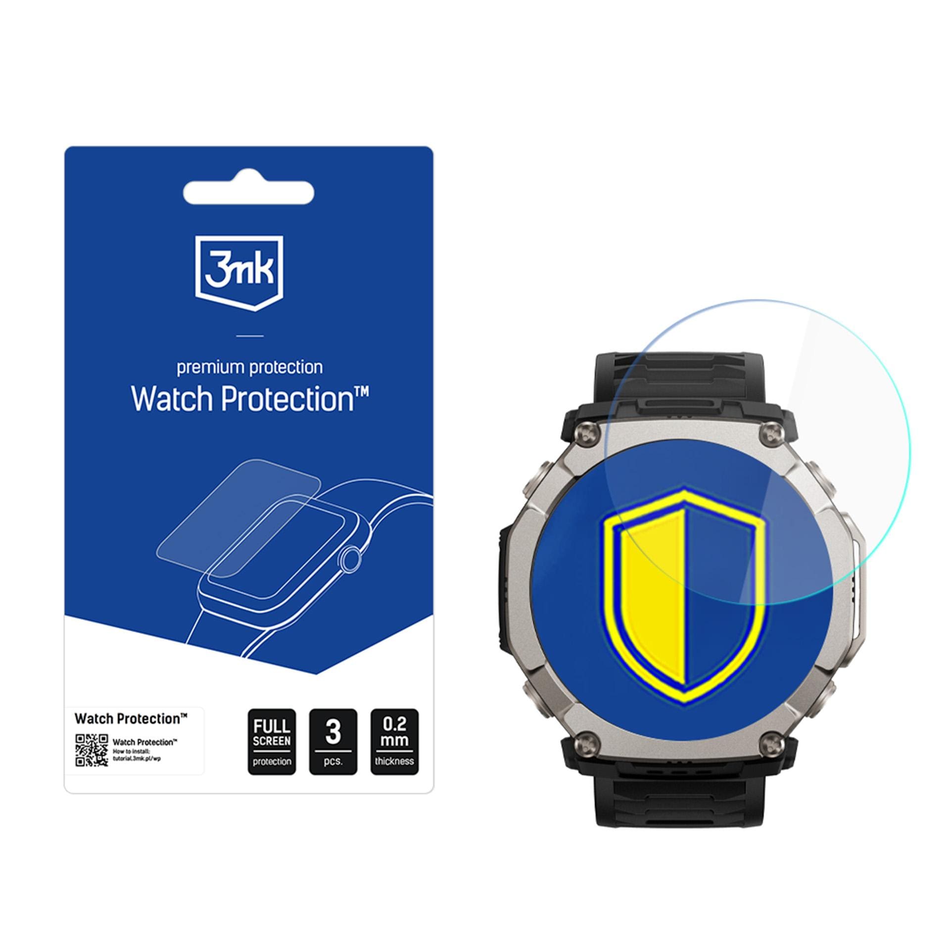 3mk Watch Protection FlexibleGlass hybridglas till Amazfit T-Rex Ultra 2
