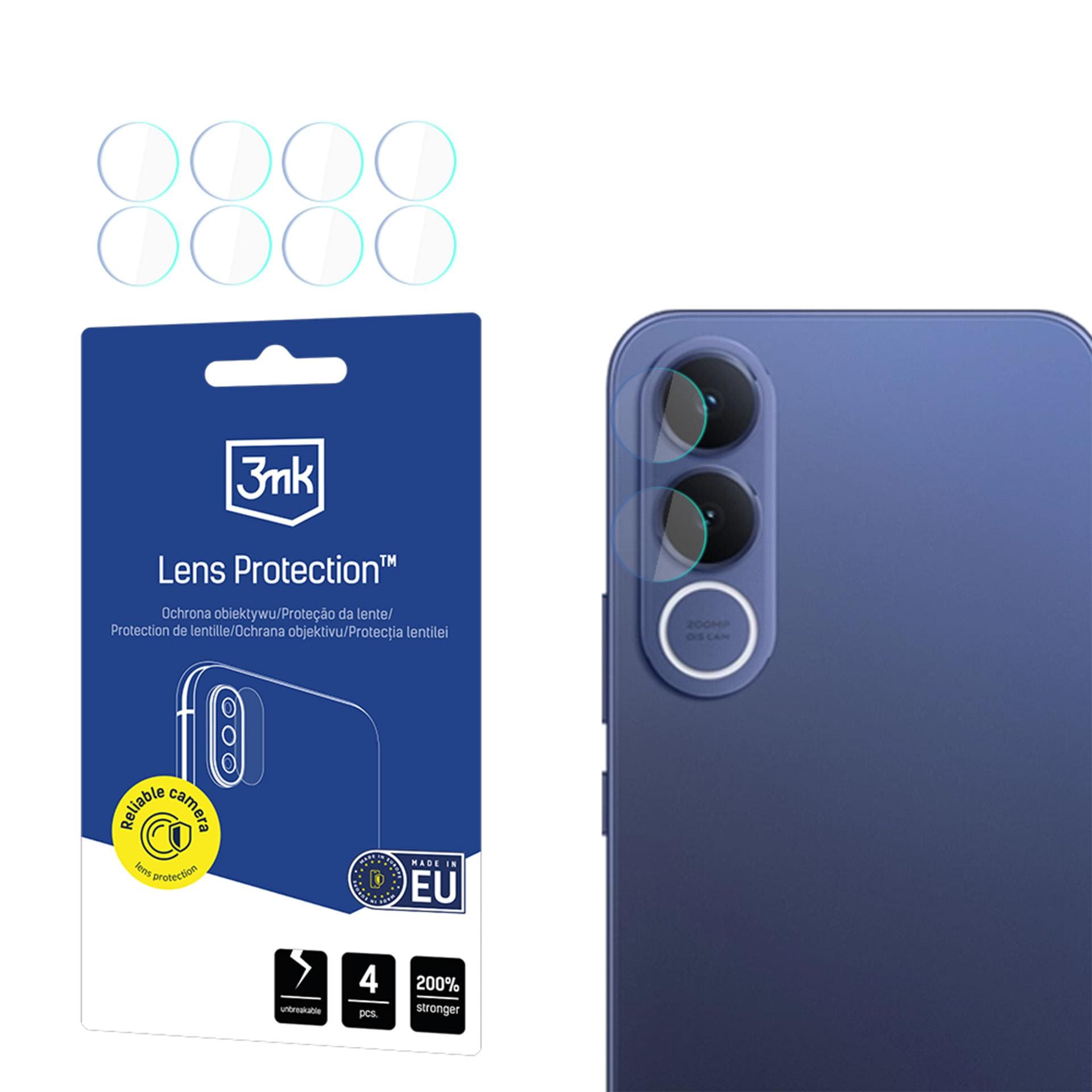 3mk Lens Protection™ Hybrid-kameraglas för Vivo V70 FE