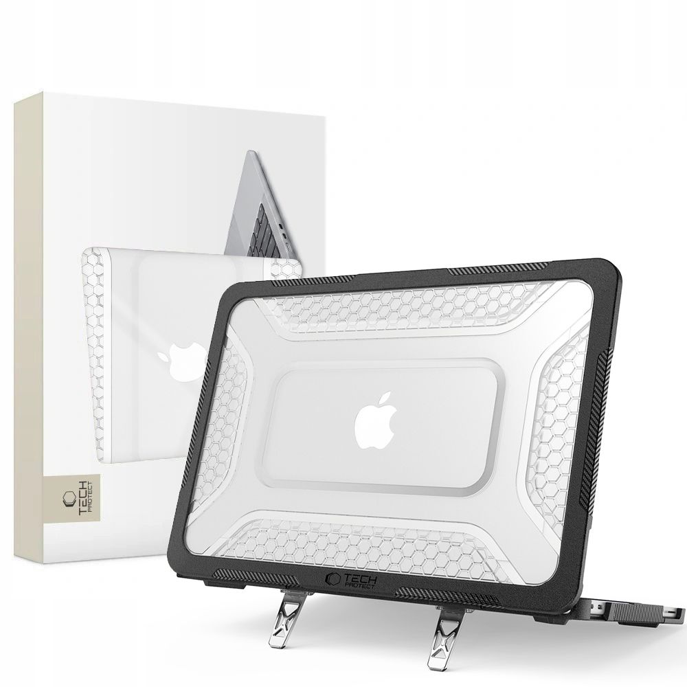 Tech-Protect Kevlar Pro-fodral för MacBook Neo 13" 2026 – Svart och genomskinligt