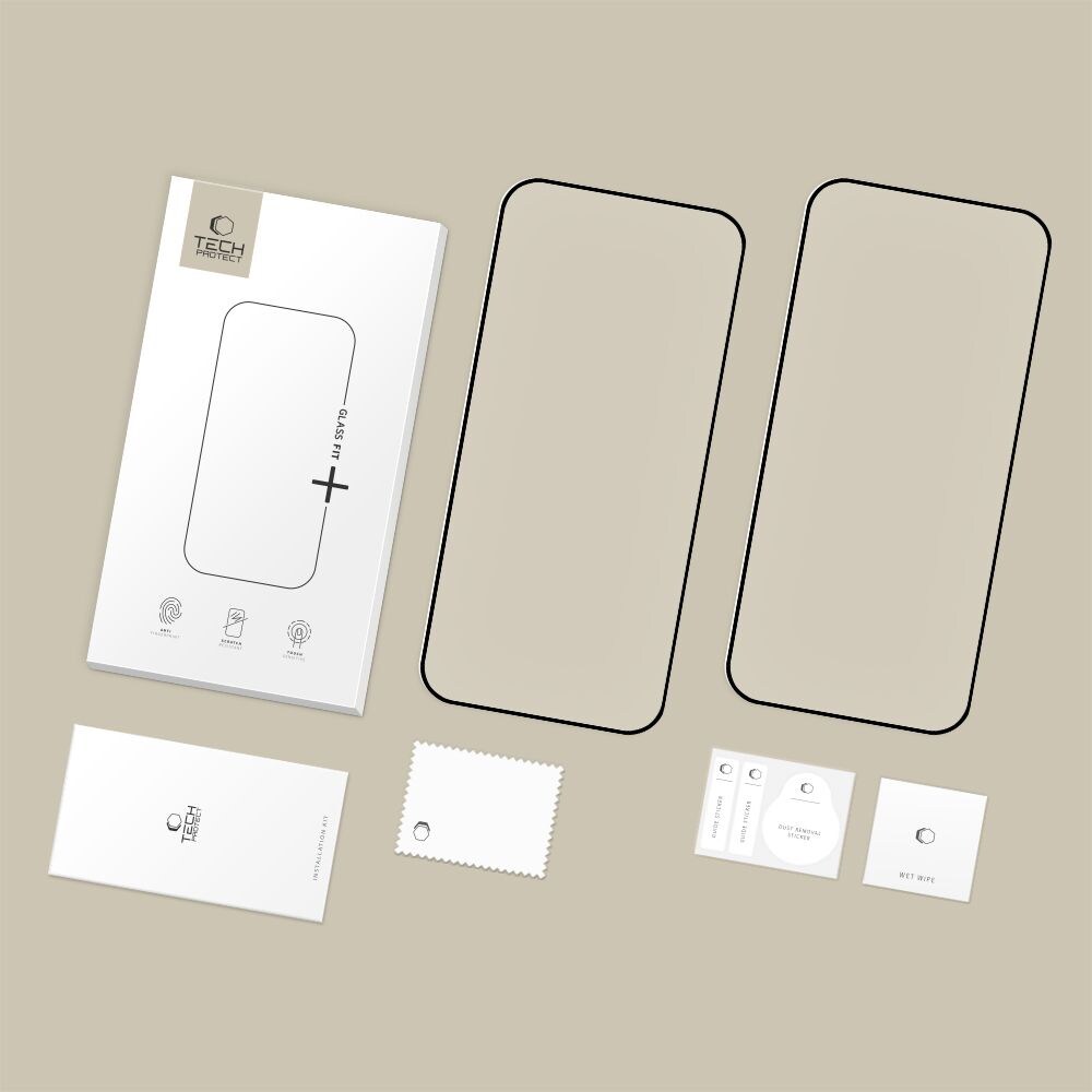Tech-Protect Glass Fit+ 2-pack härdat glas till Xiaomi 17T – Svart