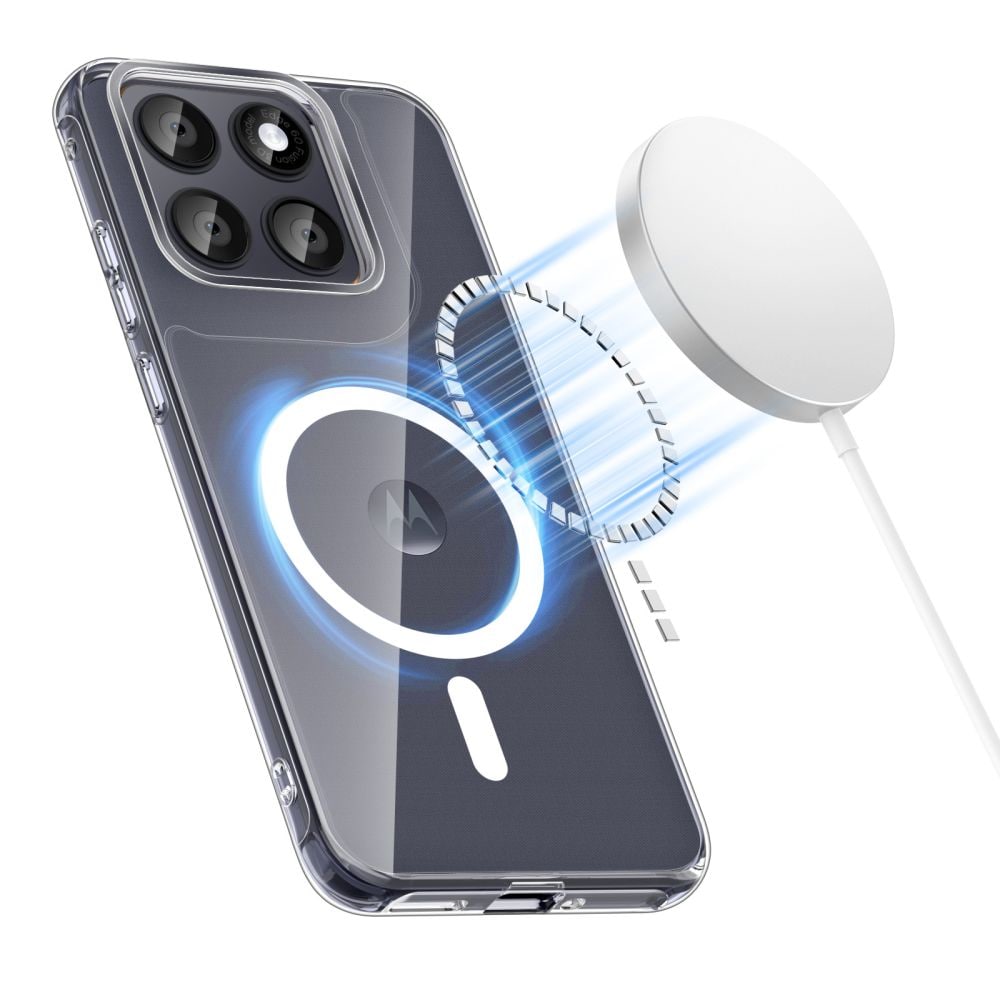 Tech-Protect FlexAir Hybrid MagSafe-etui til Motorola Edge 70 Fusion / Fusion + 5G – Gennemsigtigt
