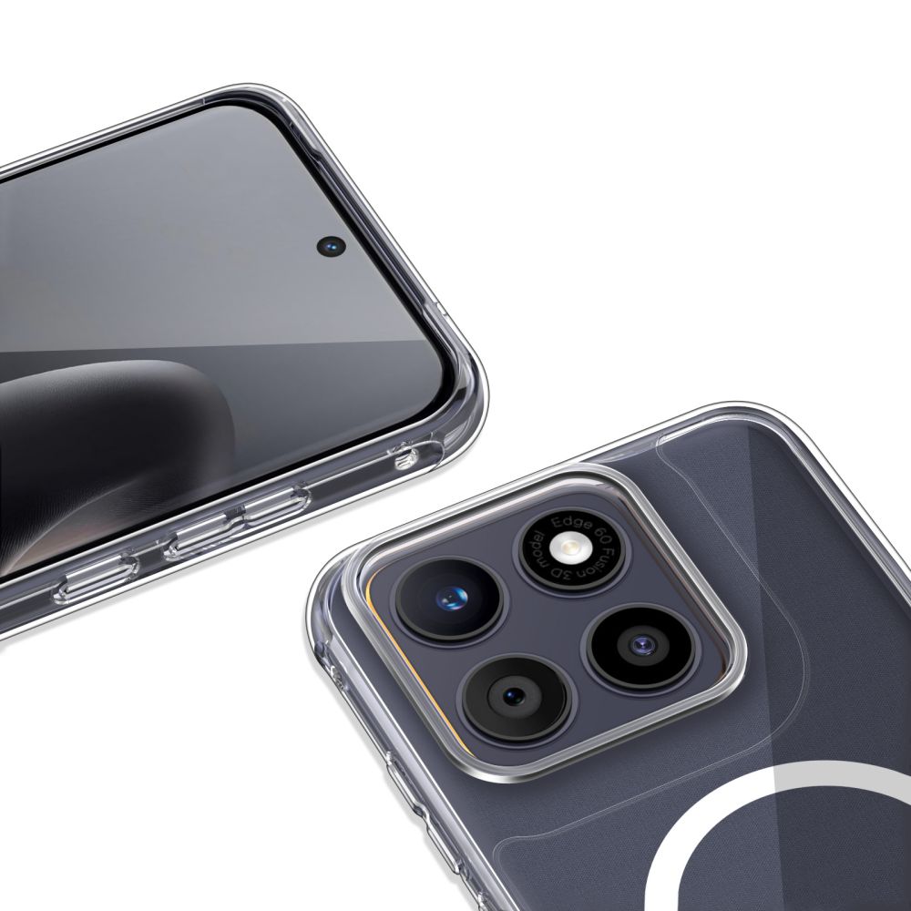 Tech-Protect FlexAir Hybrid MagSafe-etui til Motorola Edge 70 Fusion / Fusion + 5G – Gennemsigtigt