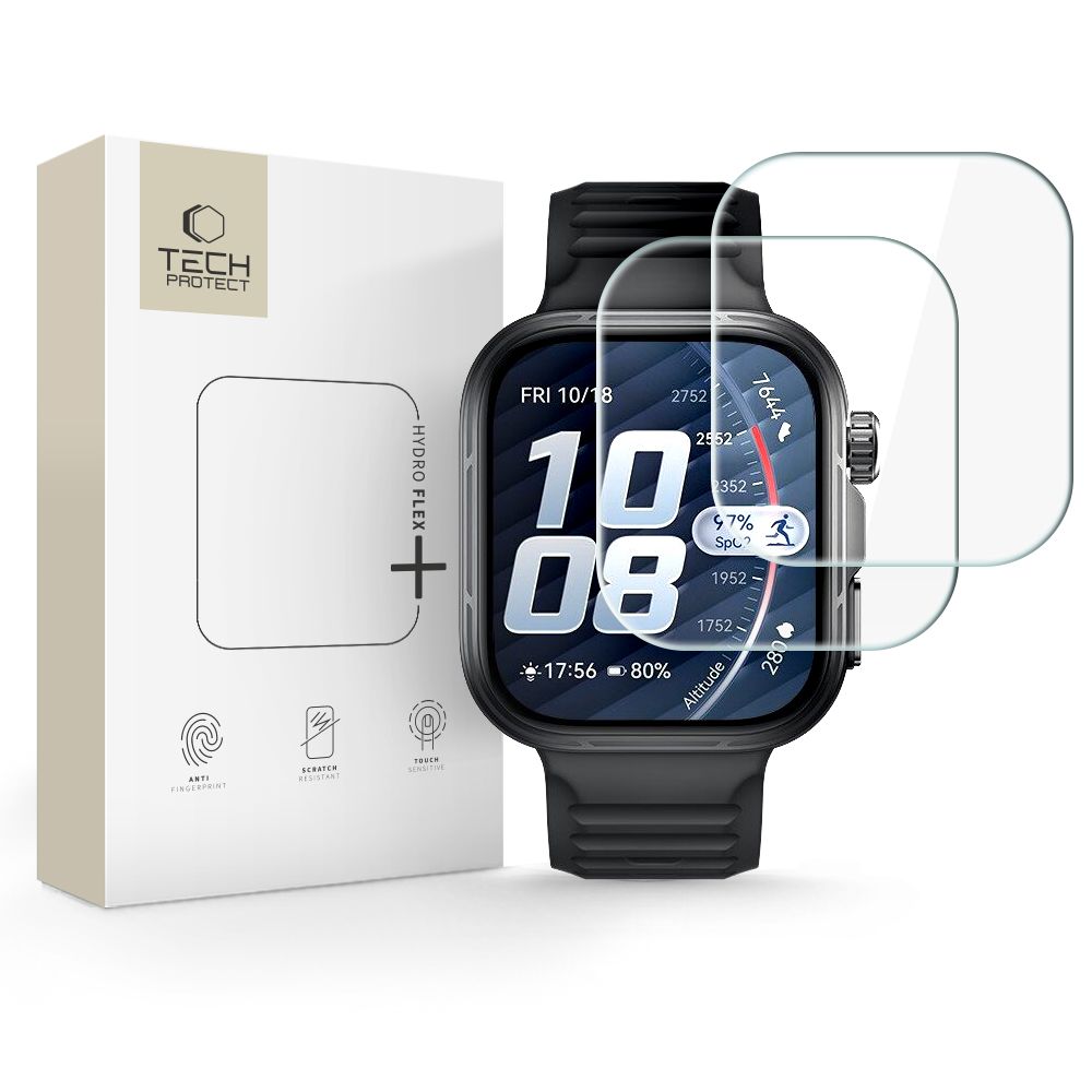 Tech-Protect Hydro flex+ 2-pack hydrogel-skyddsfilm för Huawei Watch Fit 5 Pro