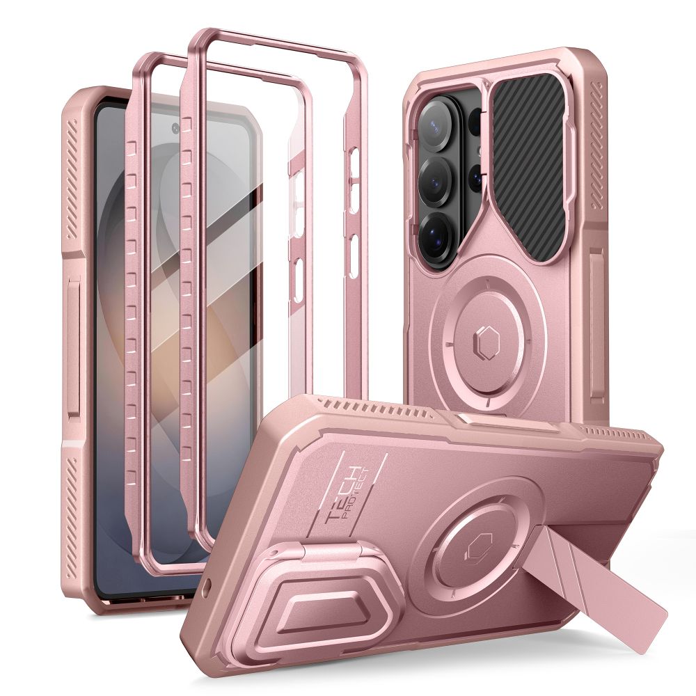Tech-Protect Kevlar MagSafe-fodral (2-pack) för Samsung Galaxy S26 Ultra – Rosa