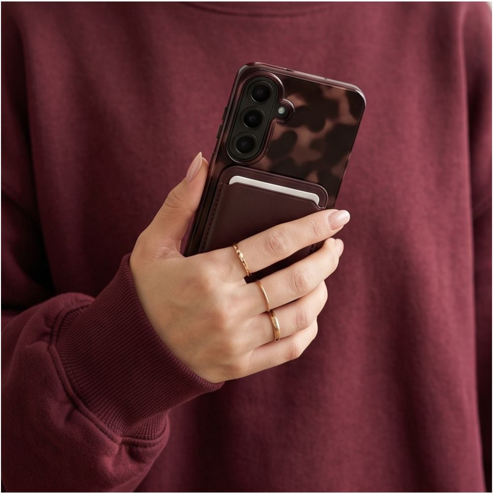 Tech-Protect Lamano MagSafe-fodral för Samsung Galaxy A27 5G – brunt och svart