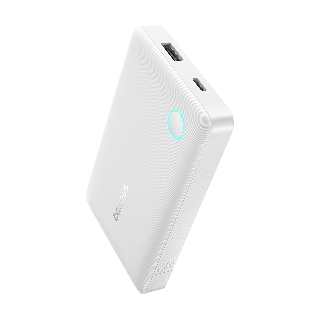 Baseus EnerFill FP11 10 000 mAh 15 W powerbank med vit USB-C-kabel 20 V × 3 A 30 cm – Vit