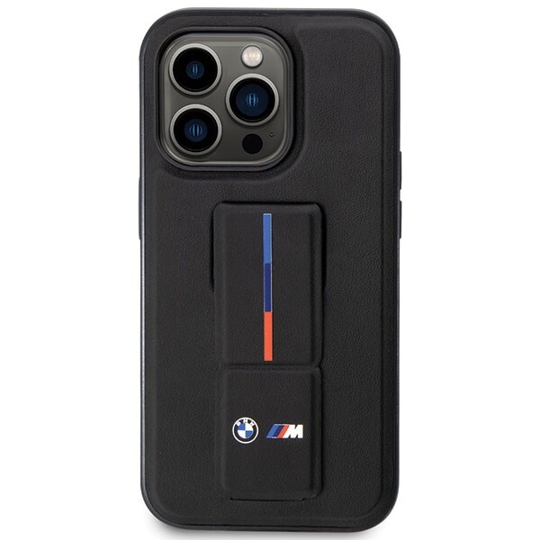 BMW Grip Stand Hot Stamp iPhone 14 Pro-etui – sort