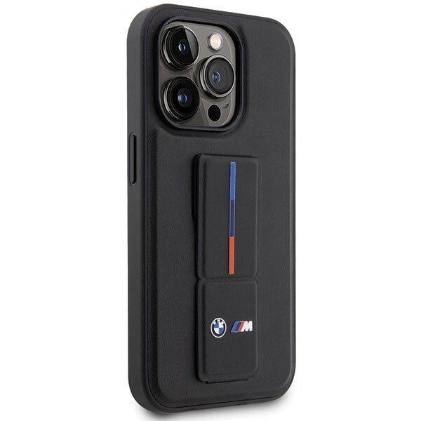 BMW Grip Stand Hot Stamp iPhone 14 Pro-etui – sort