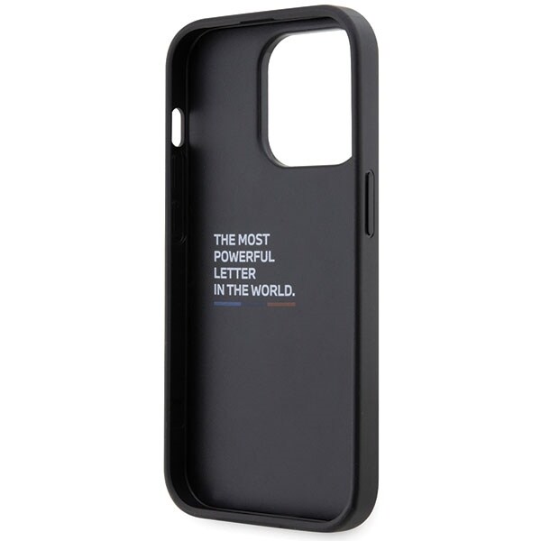 BMW Grip Stand Hot Stamp iPhone 14 Pro-etui – sort