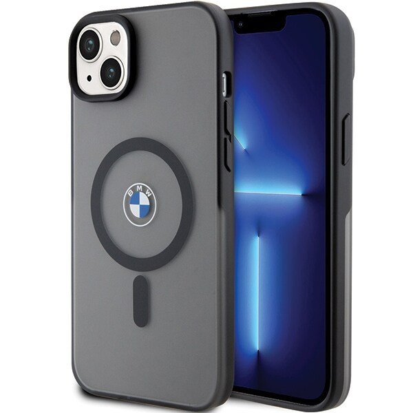 BMW Signature MagSafe-fodral för iPhone 14 Plus/15 Plus – Svart