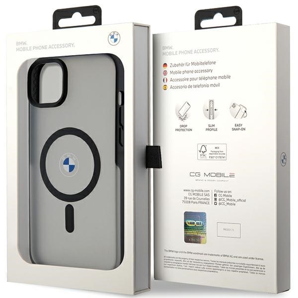 BMW Signature MagSafe-etui til iPhone 14 Plus og 15 Plus – Sort