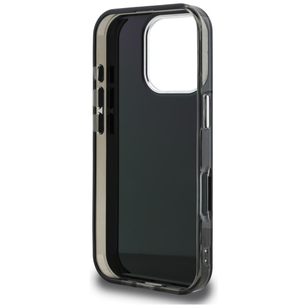 Karl Lagerfeld IML Aquarelle Karl & Choupette & Logo-etui til iPhone 16 Pro Max – Sort