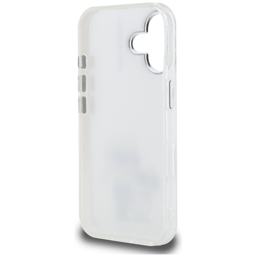 Karl Lagerfeld IML Aquarelle Karl & Choupette & Logo iPhone 16-etui – hvid