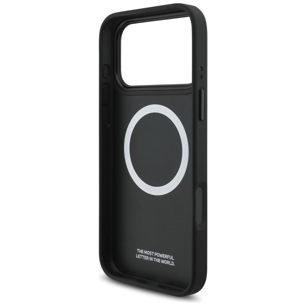 BMW M MagSafe-etui med perforeret stribe-logo til iPhone 17 Pro Max – Blå
