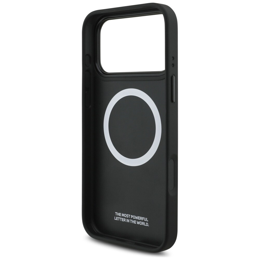 BMW M MagSafe-etui med perforeret stribe-logo til iPhone 17 Pro Max – grå