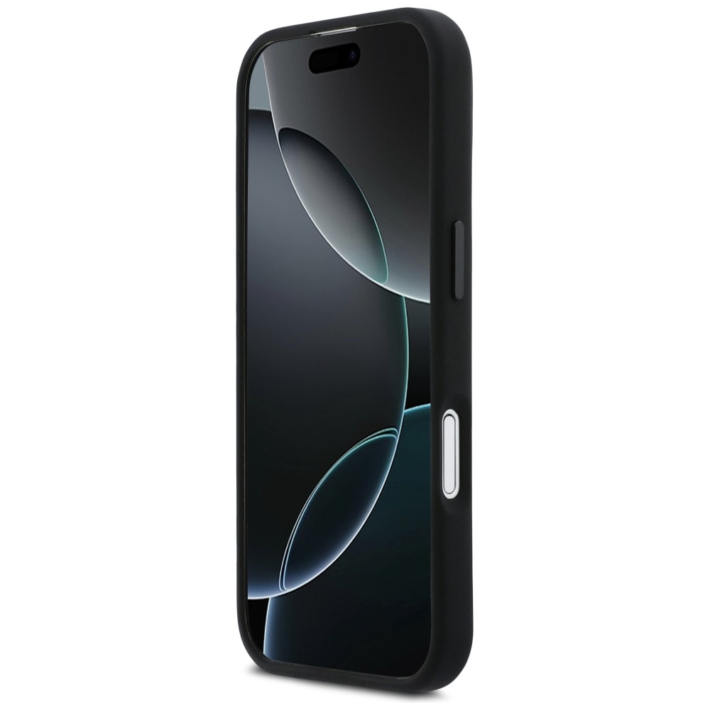 BMW M Silicon MagSafe-etui med vandrette linjer til iPhone 17 – Sort