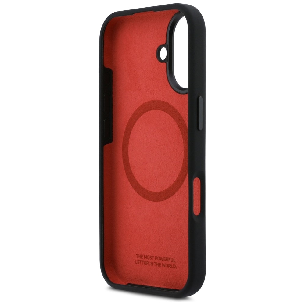 BMW M Silicon MagSafe-etui med vandrette linjer til iPhone 17 – Sort