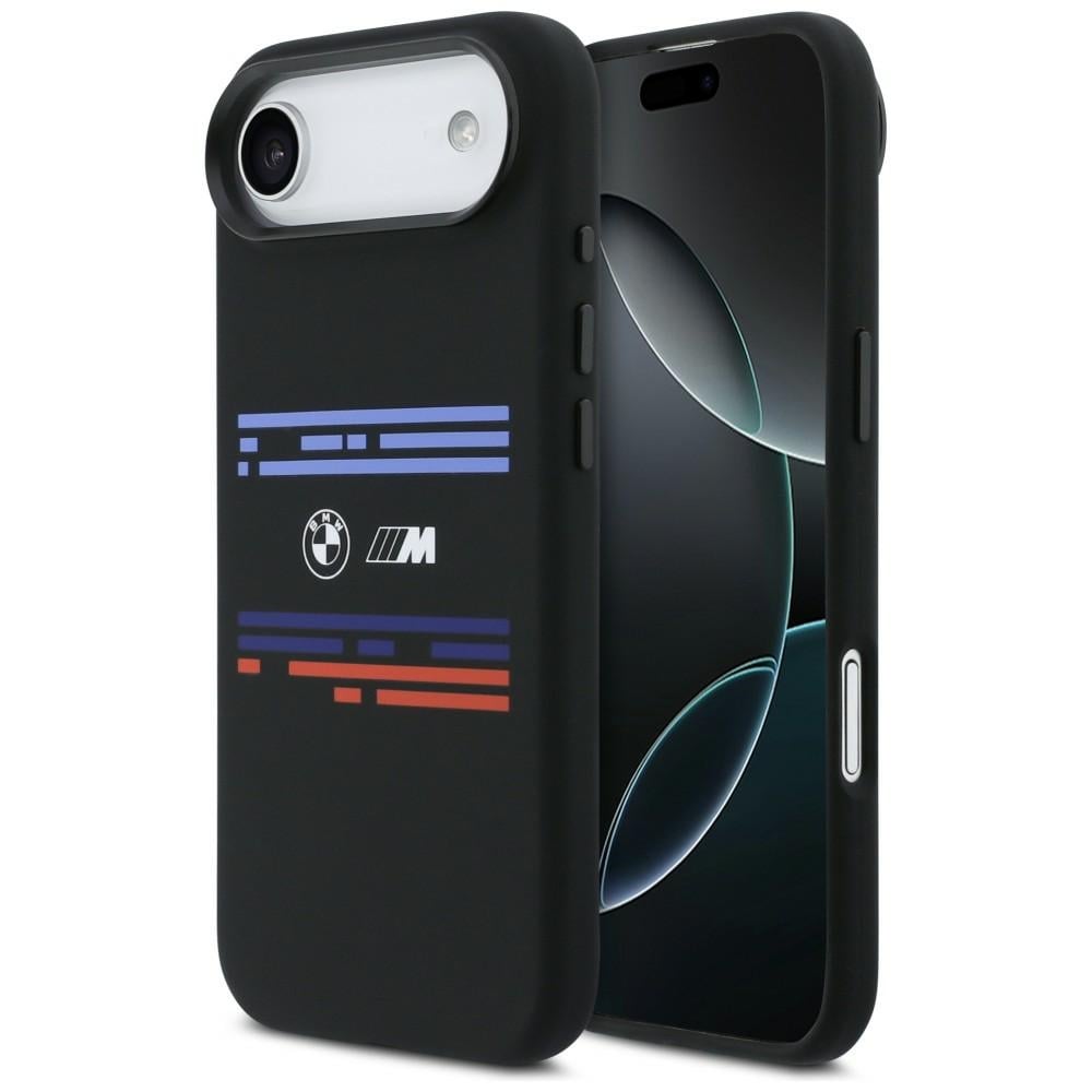 BMW M Silicon MagSafe-fodral med horisontell linje för iPhone Air – Svart