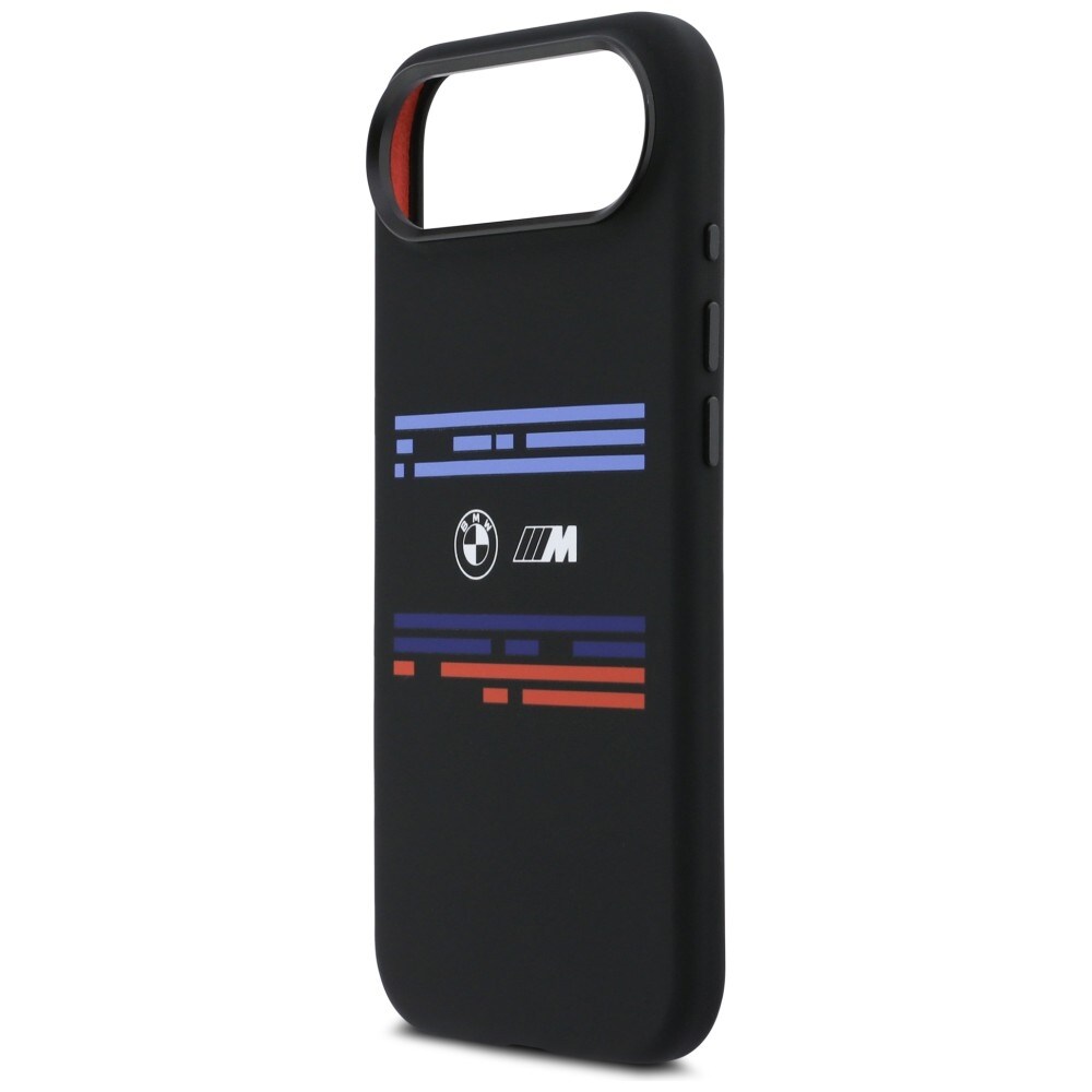 BMW M Silicon MagSafe-etui med vandrette linjer til iPhone Air – Sort