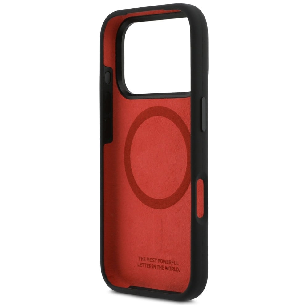 BMW M Silicon Horizontal Line MagSafe-etui til iPhone 17 Pro – Sort
