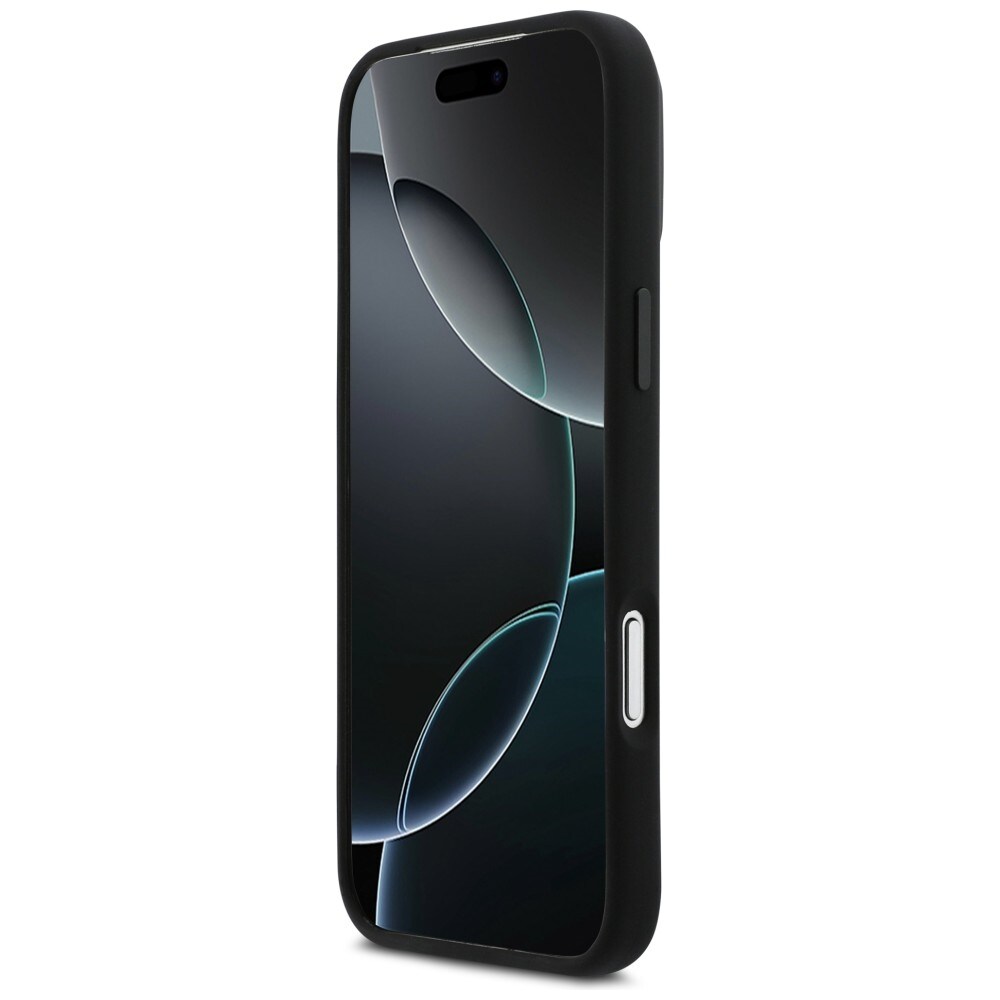 BMW M Silicon MagSafe-etui med vandrette linjer til iPhone 17 Pro Max – Sort
