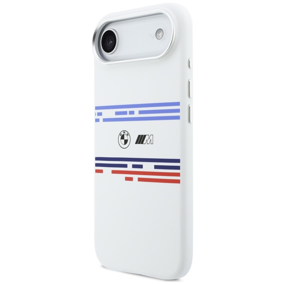 BMW M Silicon Horizontal Line MagSafe-etui til iPhone Air – hvid