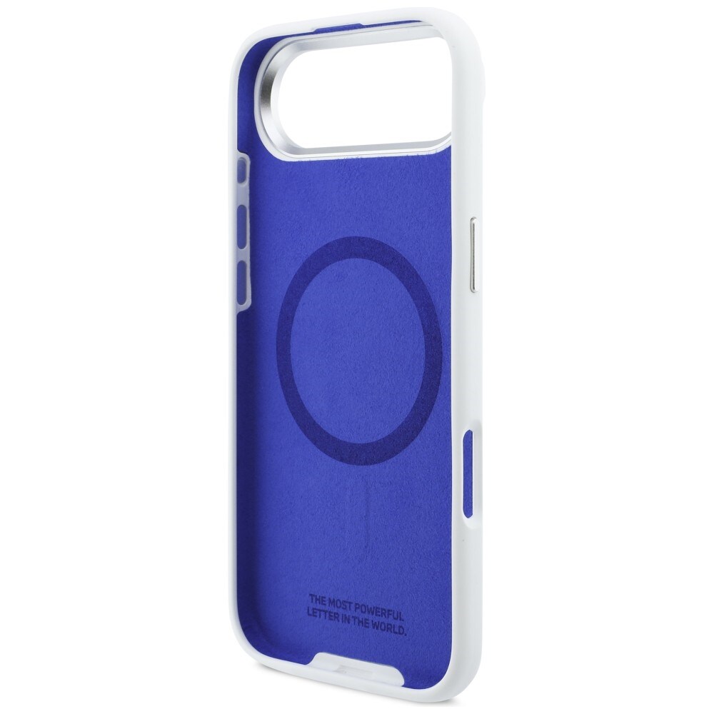 BMW M Silicon Horizontal Line MagSafe-etui til iPhone Air – hvid