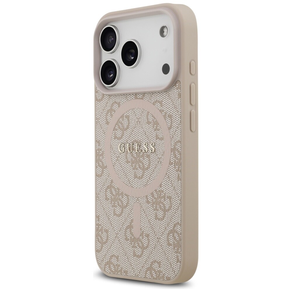 Guess 4G Ring Classic Logo MagSafe-etui til iPhone 17 Pro – lyserød