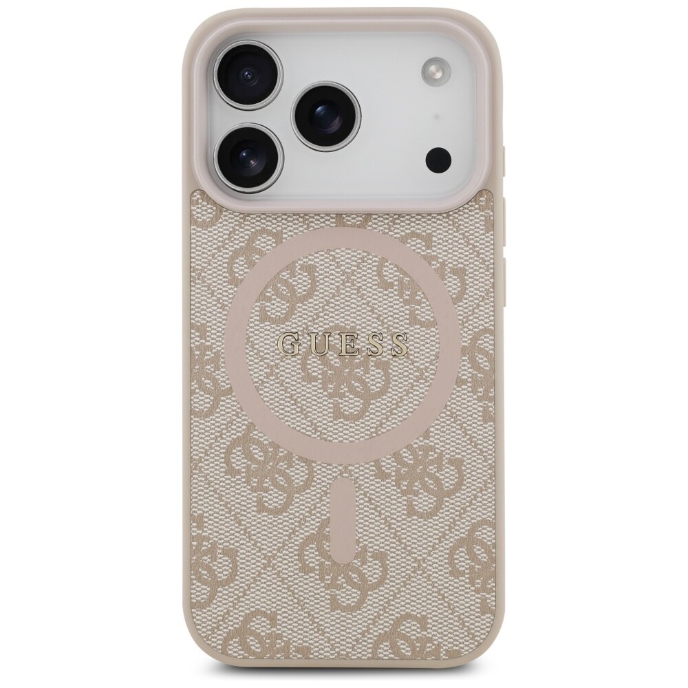 Guess 4G Ring Classic Logo MagSafe-etui til iPhone 17 Pro – lyserød