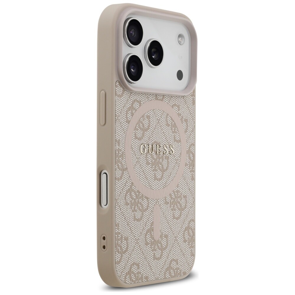 Guess 4G Ring Classic Logo MagSafe-etui til iPhone 17 Pro – lyserød