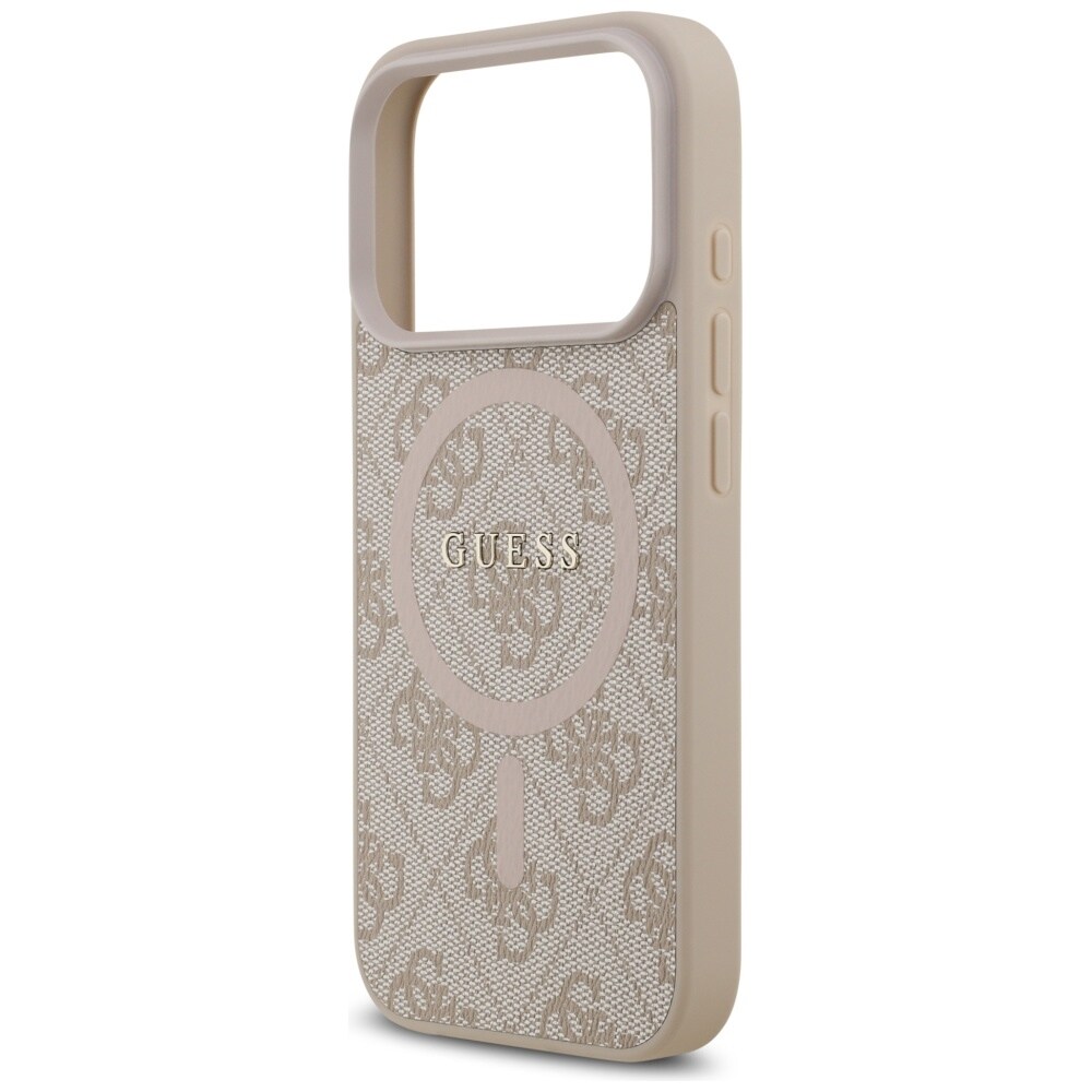 Guess 4G Ring Classic Logo MagSafe-etui til iPhone 17 Pro – lyserød