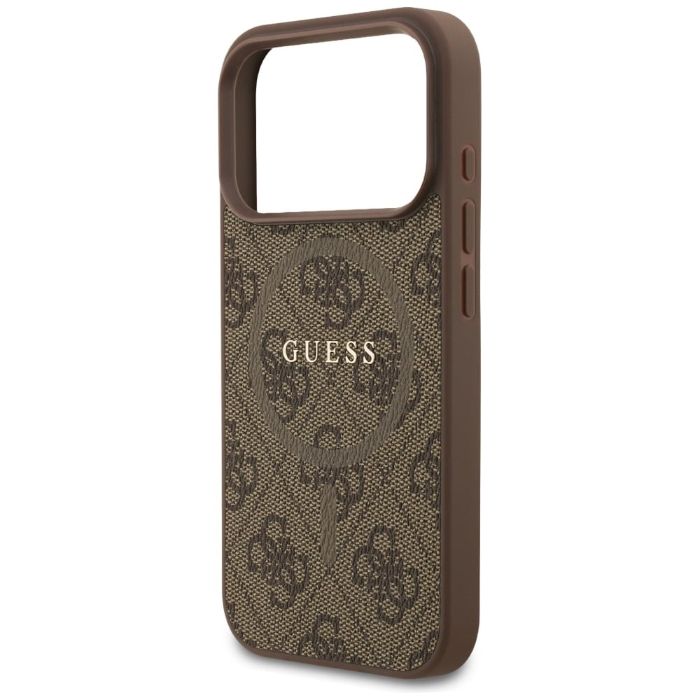 Guess 4G Ring Classic Logo MagSafe-etui til iPhone 17 Pro – Brun