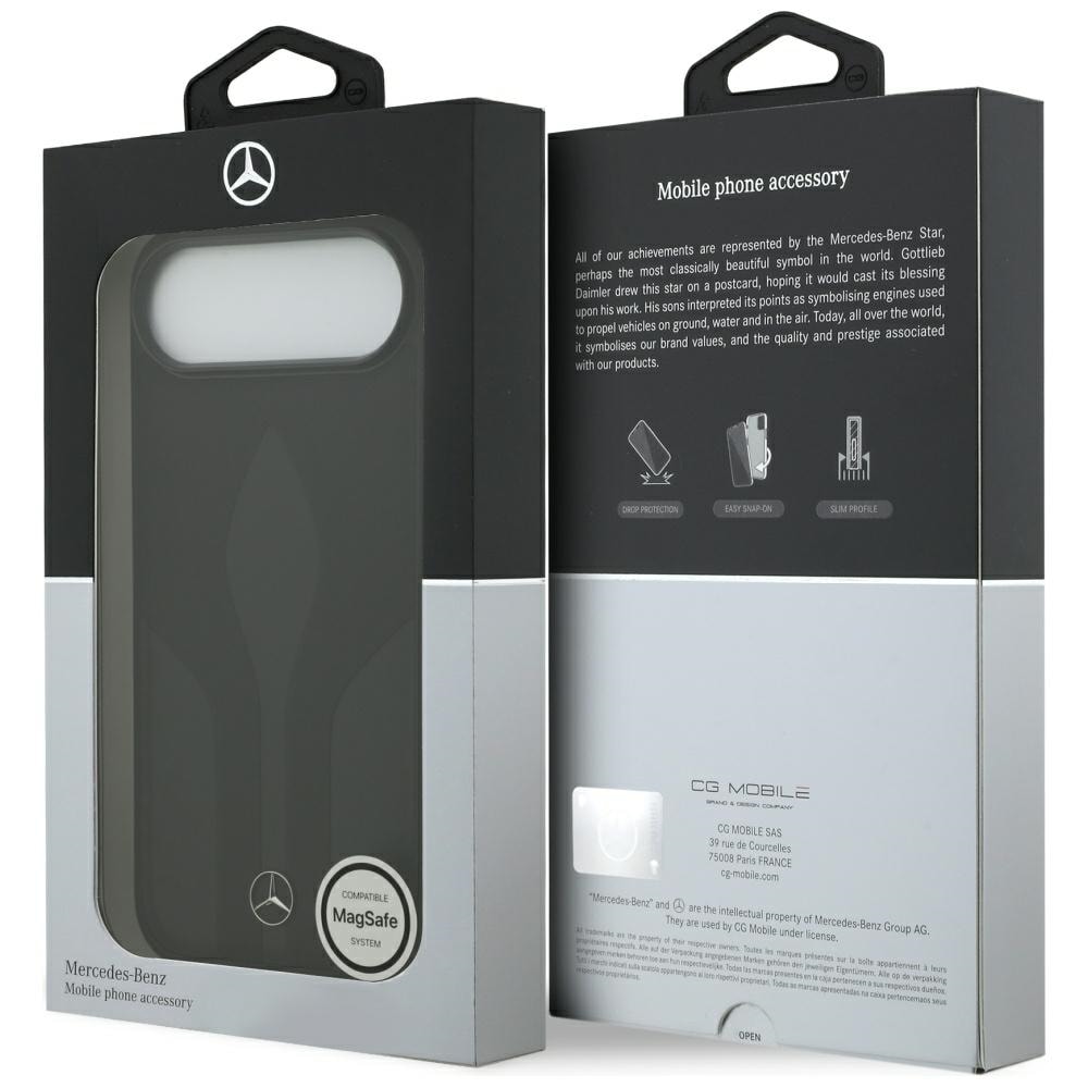Mercedes Leather The Move MagSafe-etui til iPhone 17 Air – sort