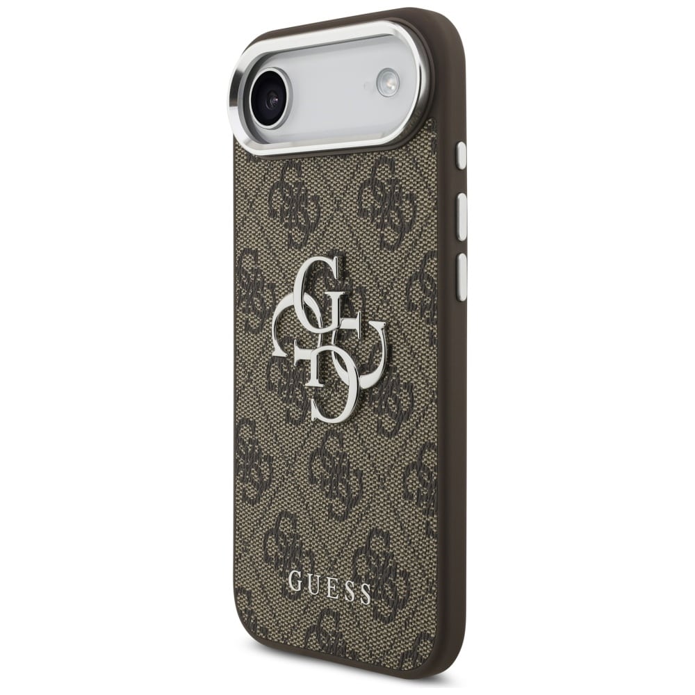 Guess 4G Big 4G Classic Logo-etui til iPhone 17 Air – brun og sølv