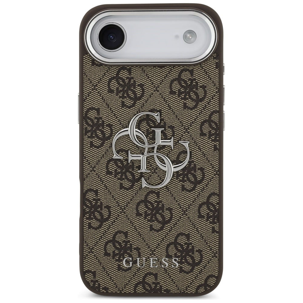 Guess 4G Big 4G Classic Logo-etui til iPhone 17 Air – brun og sølv