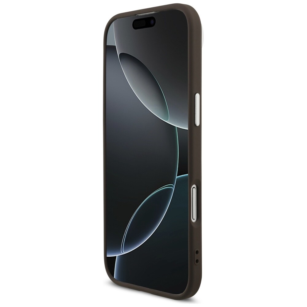 Guess 4G Big 4G Classic Logo-etui til iPhone 17 Air – brun og sølv