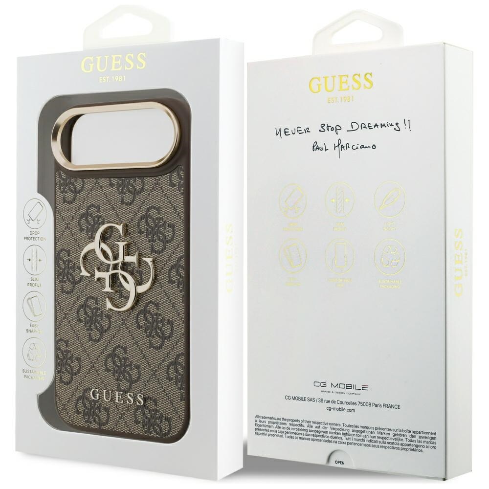 Guess 4G Big 4G Classic Logo-etui til iPhone Air – brun og guld