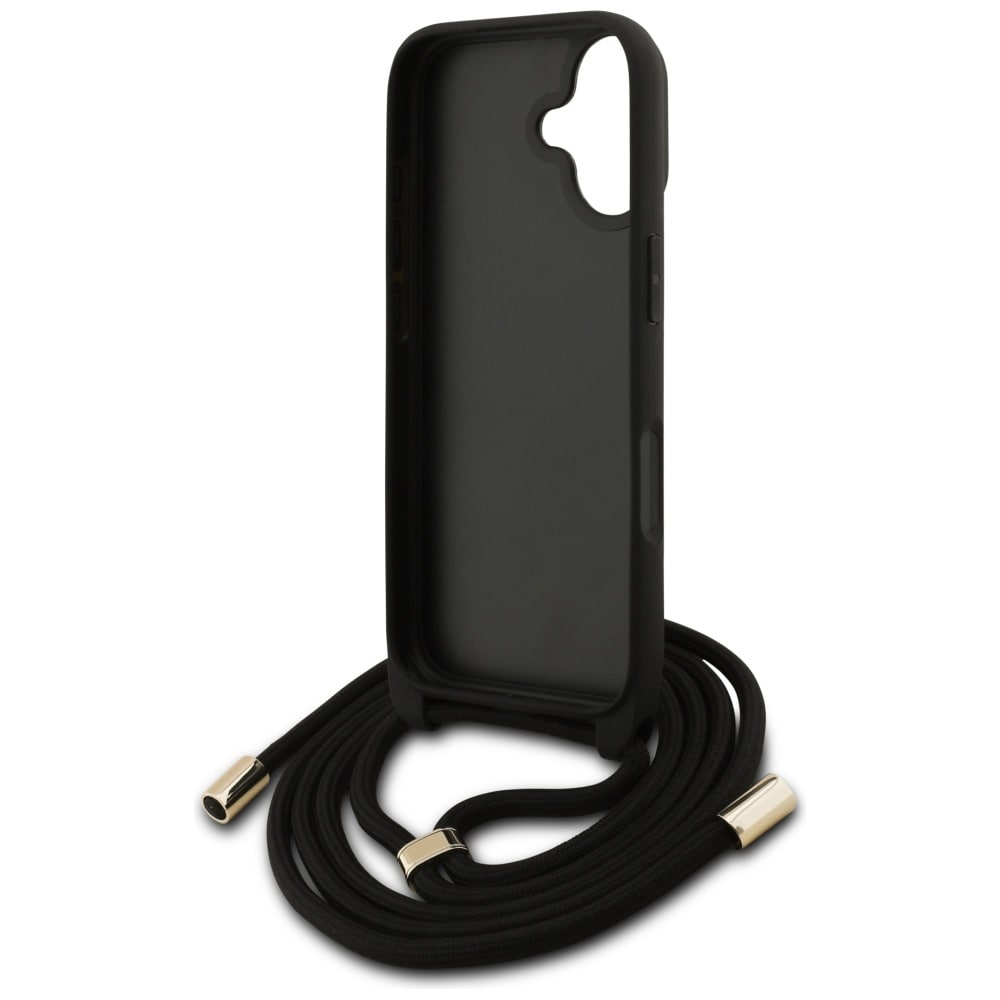 Guess 4G Big Logo Cord Stap Crossbody-etui til iPhone 17 – Brun