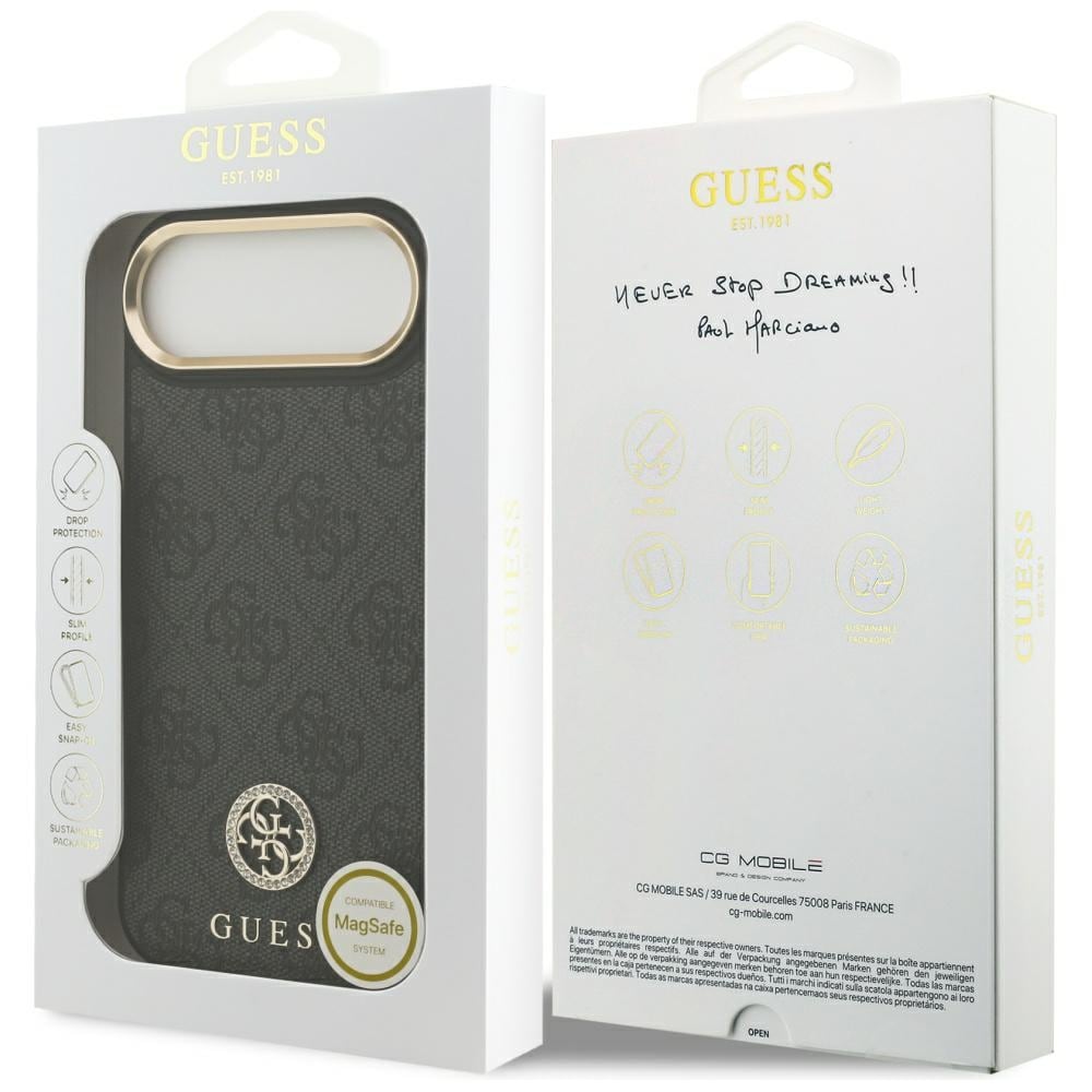 Guess 4G Strass Logo MagSafe-etui til iPhone Air – sort