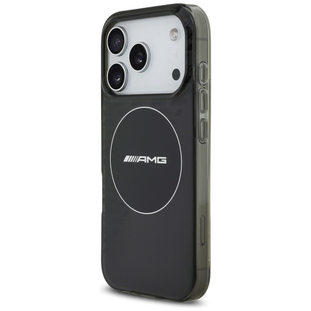 AMG dobbeltlags gennemsigtigt smocket MagSafe-etui til iPhone 17 Pro – sort